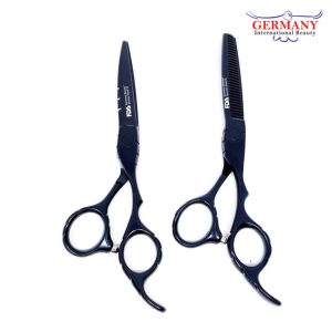 Matte Black Offset Hairdressing Scissor Set