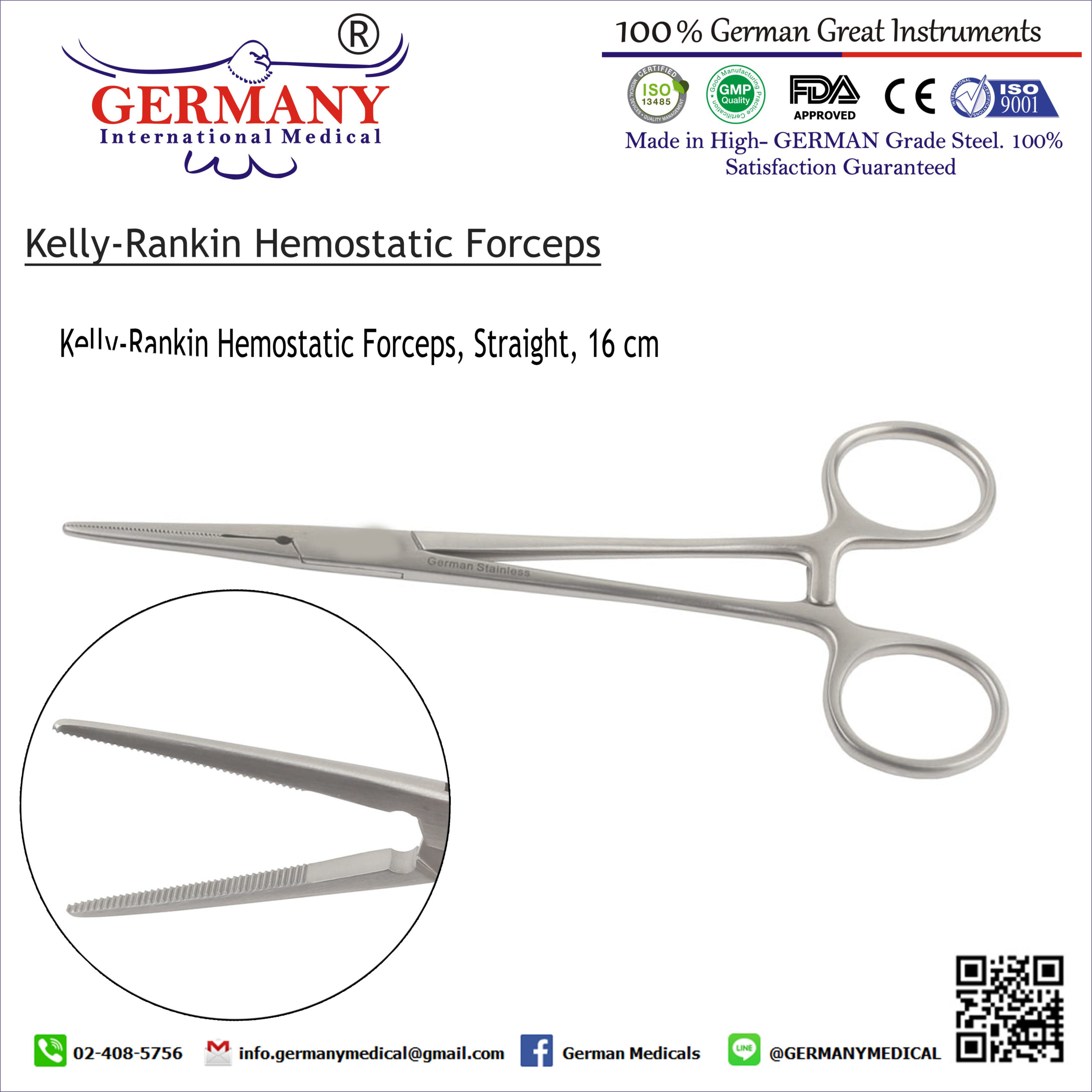 Kelly-Rankin Hemostatic Forceps
