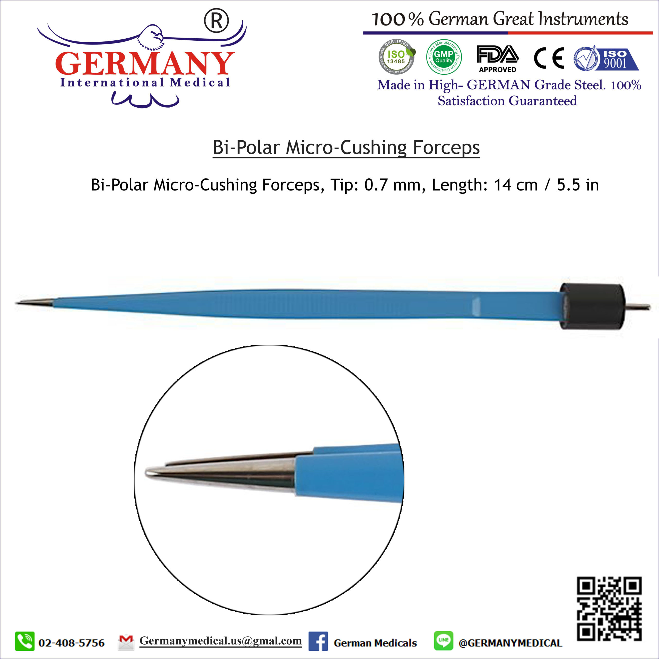 Bi-Polar Micro-Cushing Forceps