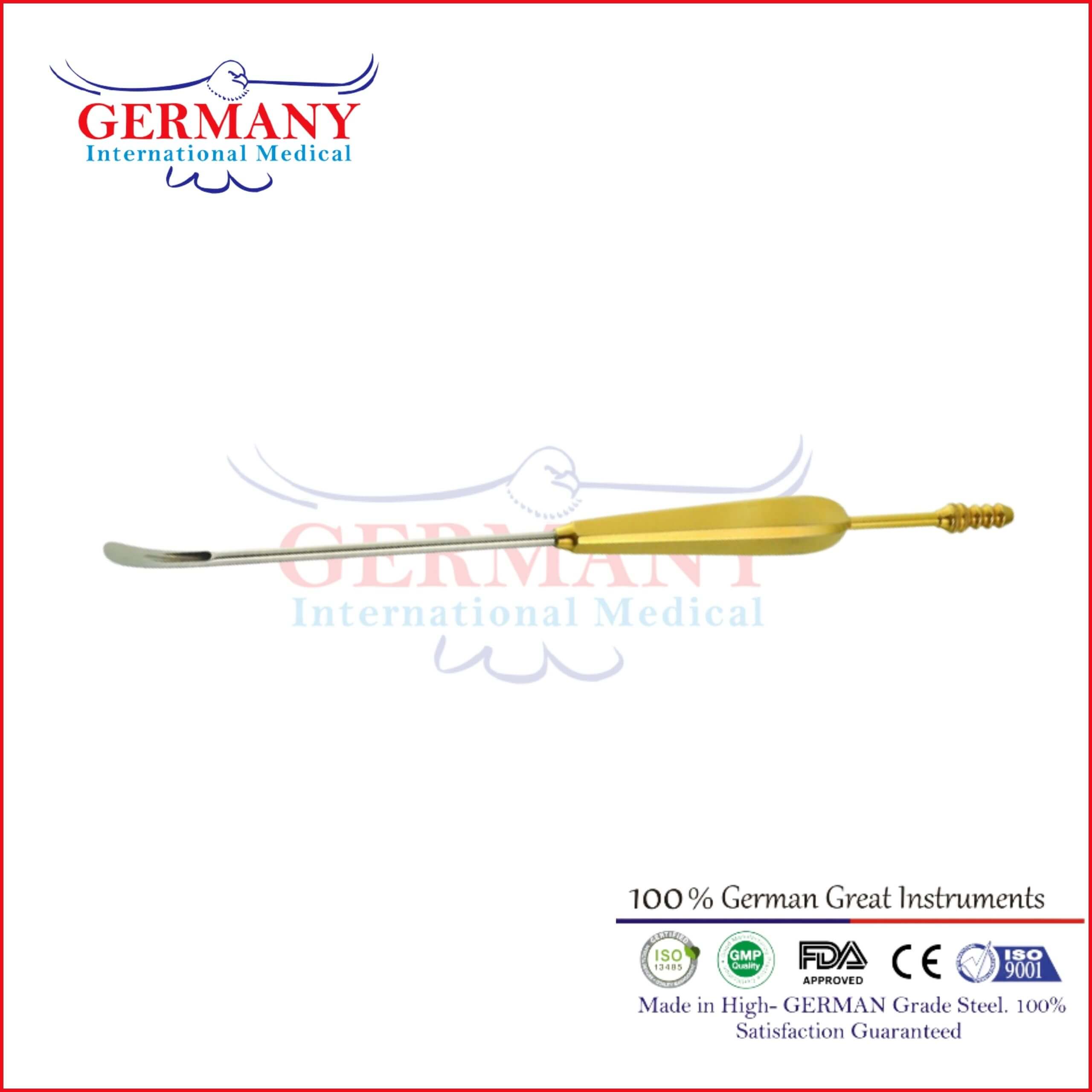 Scalp Elevator Slightly Curved - With Suction